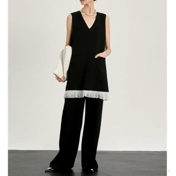 Lion & Cat sleeveless lace trimmed blazer dress S - Picture 8 of 10